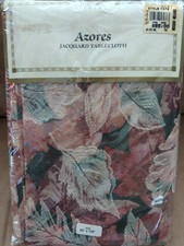 Bardwil Azores Jacquard Tablecloth 60"X120" Oblong Fall Leaves Thanksgiving New