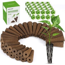 Hydroponic Pods Kit 50pcs 50 Grow Sponges Compatible with AeroGarden Herb Kits 0.47 per gallon