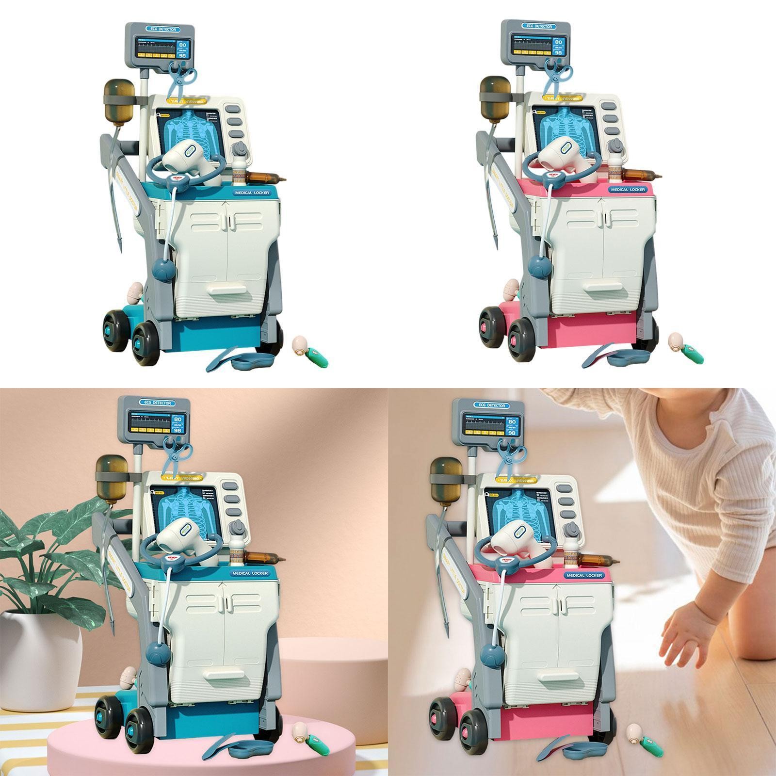 Dottore per bambini con carrello, giocattolo medico per l'apprendimento