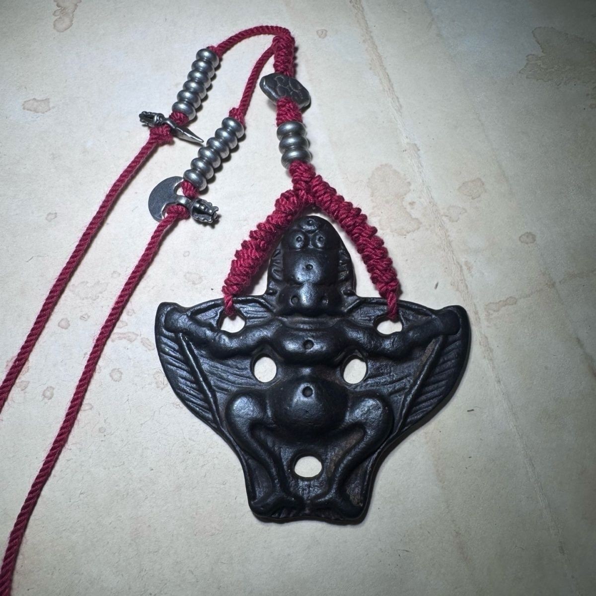 Vintage Cultural Collectible Handmade Tibetan Thokcha Garuda Amulet Pendant