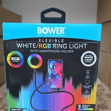 Bower Flexible White/RGB LED Ring Light with Smartphone Holder
