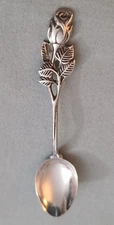 Vtg GEWE Silvervarufabriken Ab figural rose sterling silver demitasse spoon 1950