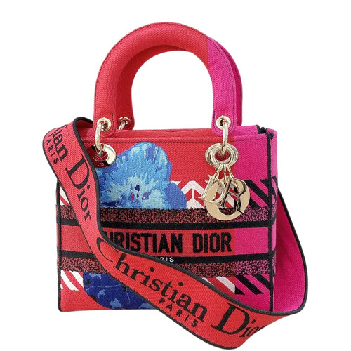 DIOR Lady D-Joy Medium Red Handbag M0565 #OKB2693
