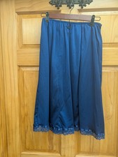Velrose Women's Half Slip Navy Medium Lace Hem Made in Honduras
