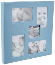 Pioneer Collage Frame Embossed Baby Sewn Leatherette Cover Photo Album, 4x6, 240
