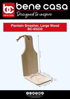 Bene Casa Wood Tostonera for Plantains, Large