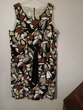 ✅ AA Studio AA Casual Cocktail Midi Dress Sleeveless Wrap V Neck Size 18W Floral