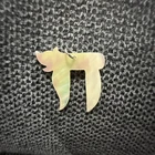 Vintage Mother Of Pearl Hebrew Chai Pendant, New Old Stock