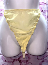 Vtg Second Skin Sz 4X Wet Yellows Sheer Bikini Pantie