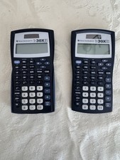 Lot of 2 TI-30XIIS Scientific Calculators   Texas Instruments   1 Cover Included
