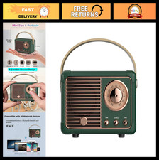Vintage Bluetooth Speaker - Retro Mini Wireless Radio, Portable Decor Gift for H