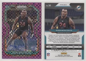 2020 Panini Prizm Purple Power /49 Raekwon Davis #341 Rookie Auto RC