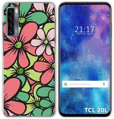 Transparente Silikonhülle Für TCL 20L / 20L+ Mit Blumenmuster 02 Zeichnungen