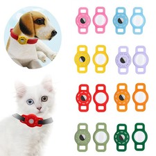 Pet Airtag Dog Cat Collar Holder Silicone for Apple Air Tag Protective Case