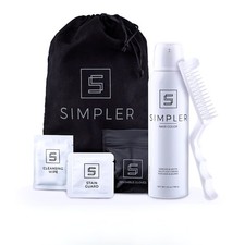 Simpler Men's Hair Color Kit - Full Gray Coverage - Natural Black  Beard Dye...