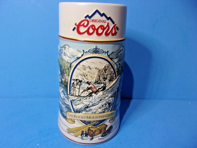 Coors The Rocky Mountain Legend Series Beer Mug Stein 1992 River Rafting