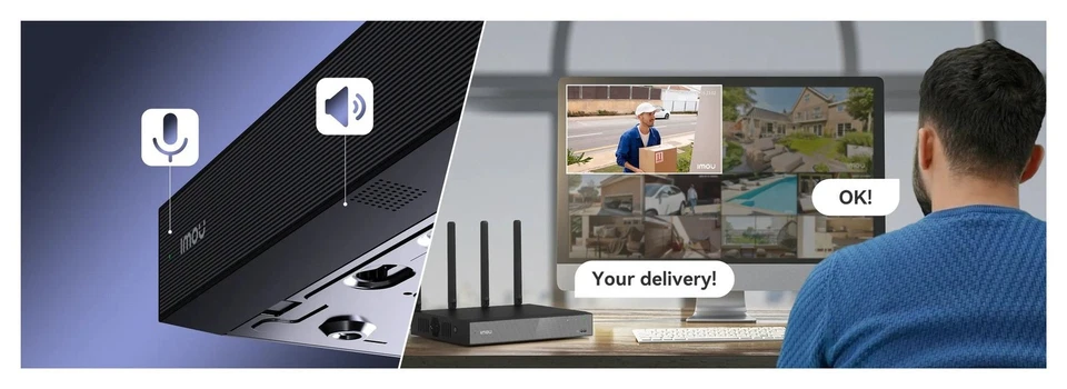 Imou Videoregistratore sorveglianza WiFi 10 Canali Black NVR N110W 8A0E P - Immagine 3 di 3