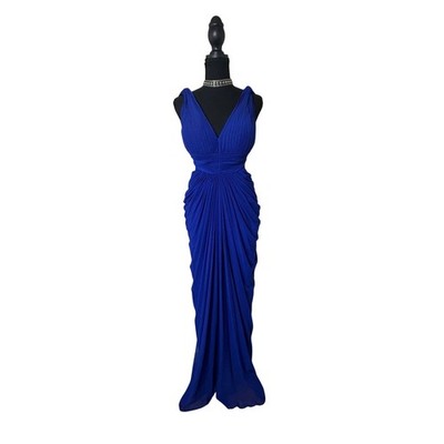 Cache blue ruched maxi dress