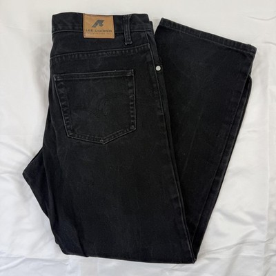 Lee Cooper Jeans Mens 36x30 Black LC102M Relaxed Straight Charcoal Wash Zip Fly