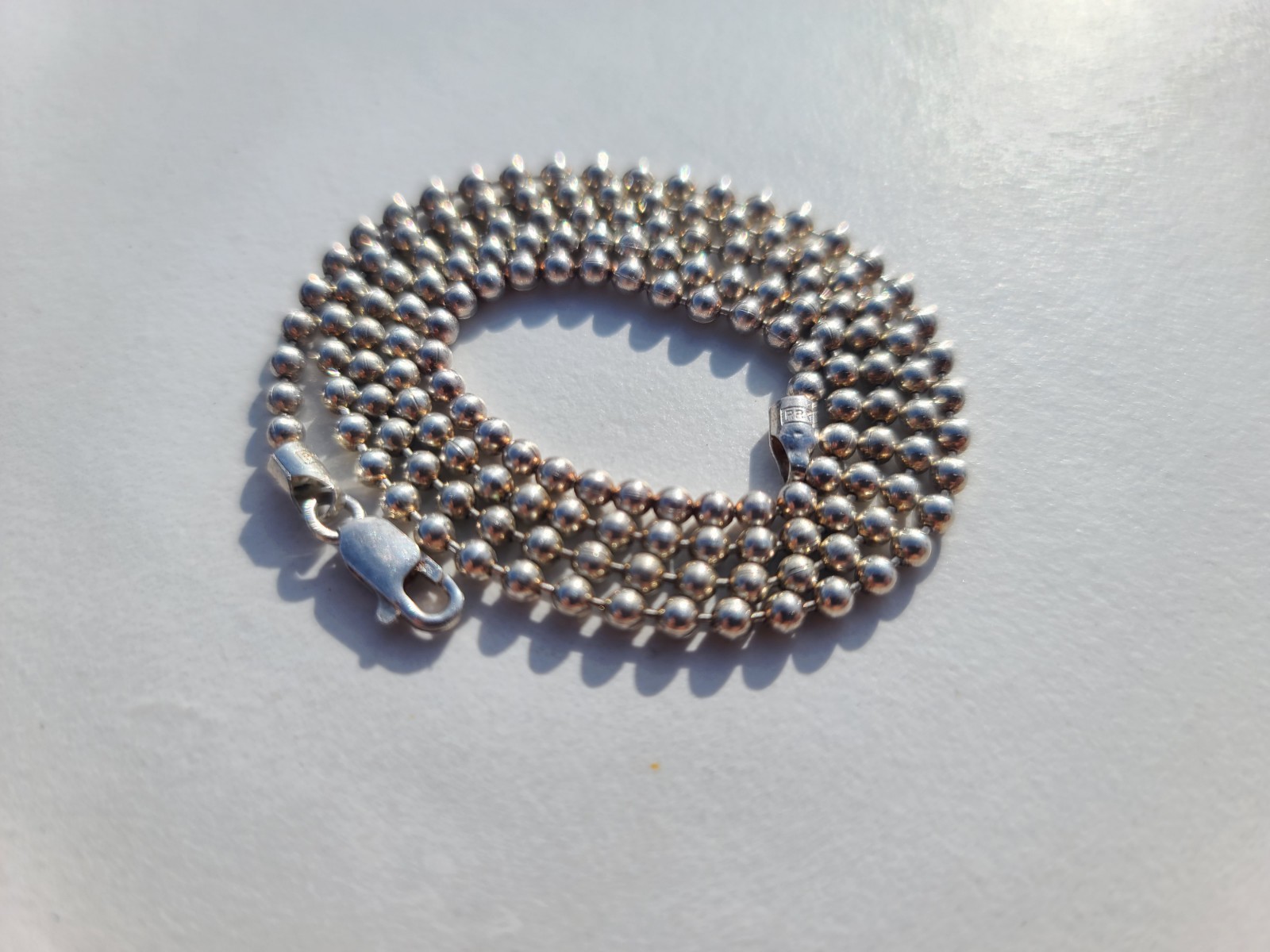 Sterling 925 Solid Silver Large Ball Bead Chain B… - image 9