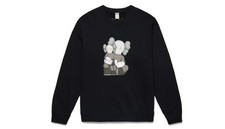 Uniqlo x KAWS Long-Sleeve Sweatshirt 2023 Authentic Black, Medium, New 