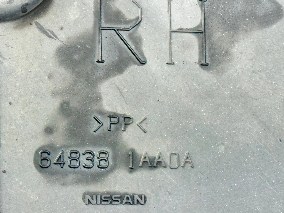 09-14 Nissan Murano painel de cobertura de respingos dianteiro direito do passageiro fabricante de equipamento original - Imagem 2 de 2