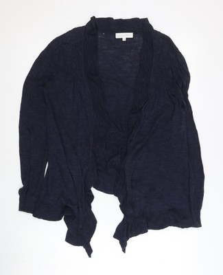 Rocha John Rocha Damen blau Größe 12 vorne offen Strickjacke Strick leicht