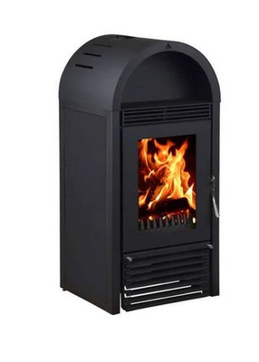 EuroTeplo Kaminofen wasserführend | Marbella Schwarz  | 12 kW