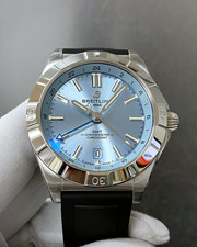 Breitling Chronomat Automatic GMT 40mm Blue Dial Rubber Mens Watch P32398101C1S1