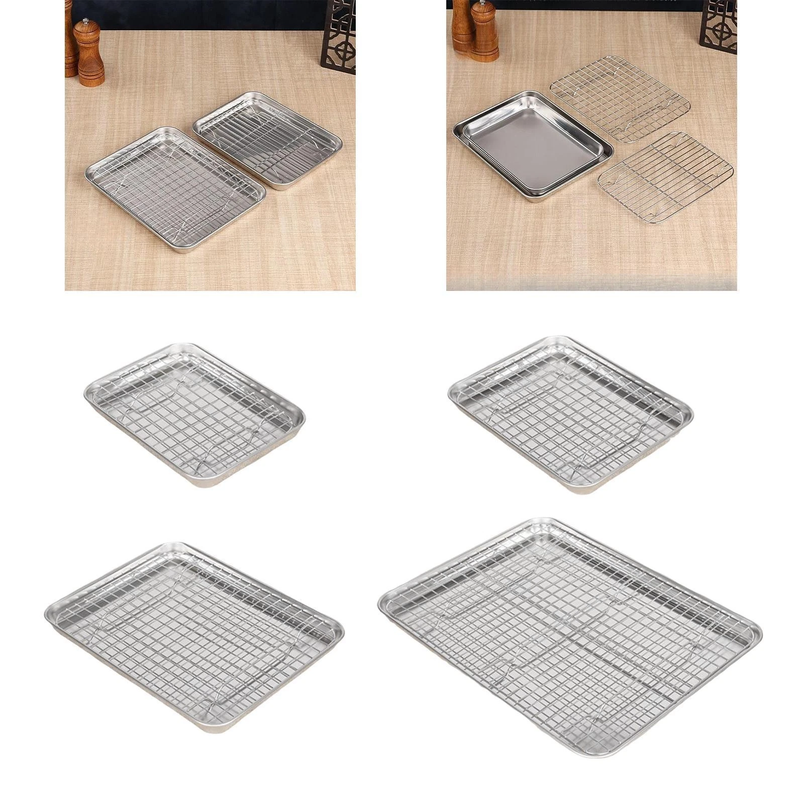 Baking Sheet with Rack Stainless Steel for Home Use BBQ Roasting Vegetables
Opens in a new window or