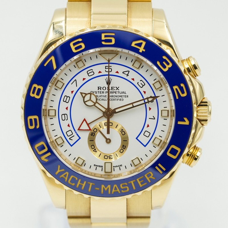 Rolex Yachtmaster-II 116688 18K Yellow Gold White Dial 44mm B&P 2018 image 3