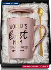 Mothers Day Birthday Gifts for Mom from Daughter Son - 14Oz Funny Best Mom Mug w