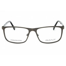 GANT GA 3280 008 Gunmetal Square Optical Eyeglasses Frame 58-17-145 GA3280