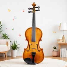 1/8 Size Kids Acoustic Beginner Violin Set - Shoulder Rest, Strings  Natural