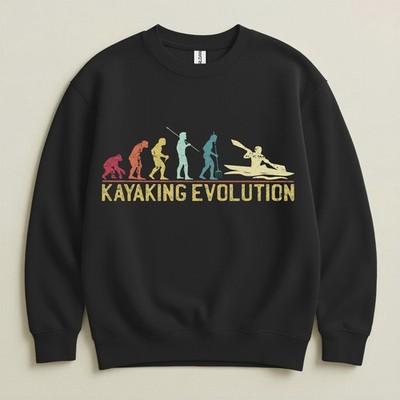 Kajak Evolution Sweatshirt Unisex schwere Mischung Rundhalsausschnitt Paddler Geschenk lustig