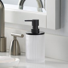 Better Homes  Gardens Ribbed Glass and Metal Soap Pump,