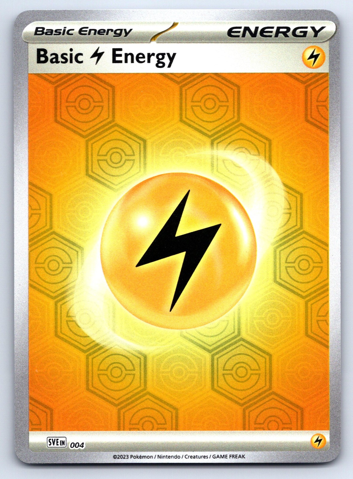 Pokemon Basic Lightning Energy SVE Reverse Holo 004 NM