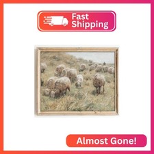 Kizbok Vintage Farmhouse Wall Art: Sheep Canvas Painting, Kitchen  Bathroom Wal