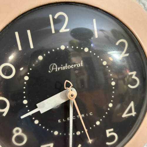 Orologio da parete elettrico vintage art deco Ingraham Aristocrat modello rosa funzionante! - Foto 2 di 8