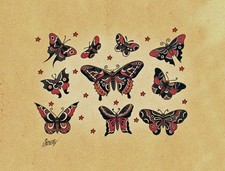 Sailor Jerry Tattoo Art 14 x 11 Photo Print