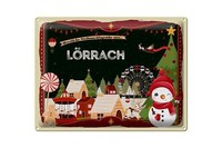 Blechschild Weihnachten GrüßE Aus LÖRrach Geschenk Deko Schild 40X30 Cm