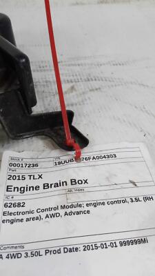Used Engine Control Module (ECM) fits: 2015 Acura Tlx Electronic Control Module
