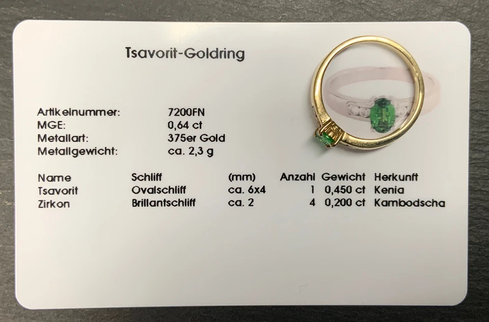Tsavorit-Goldring Juwelo - Bild 4 von 4