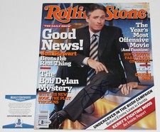 JON STEWART THE DAILY SHOW HOST SIGNED ROLLING STONE MAGAZINE BECKETT BAS COA 