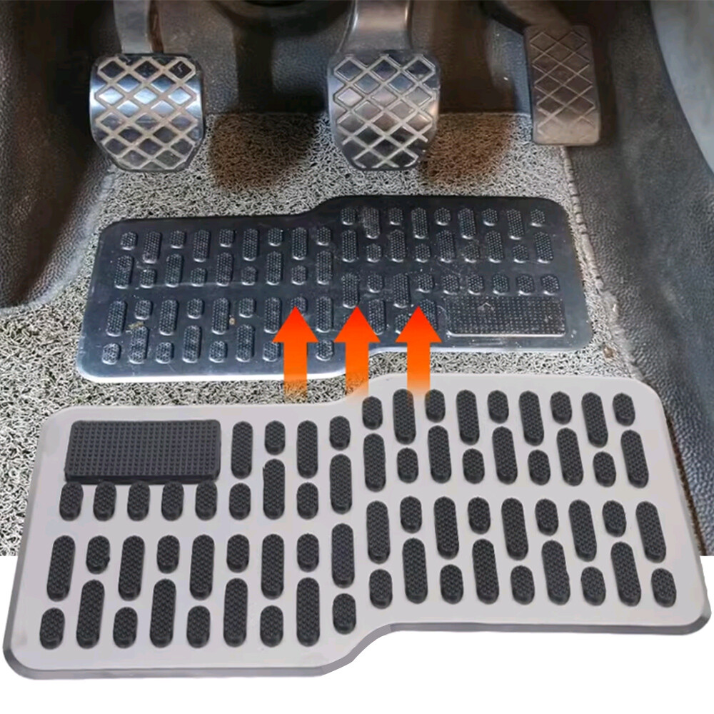 Car Foot Rest Pedal Plate Non-slip Stainless Steel Pad Mat Accessories Universal