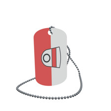Dog Tag Flag Westendorf LK Augsburg Dog Tag Aluminium 30 x 50 mm