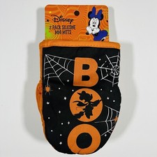 Disney Mickey Mickey Mouse 2 Pack Mini Oven Mitts Halloween Witch Broom BOO