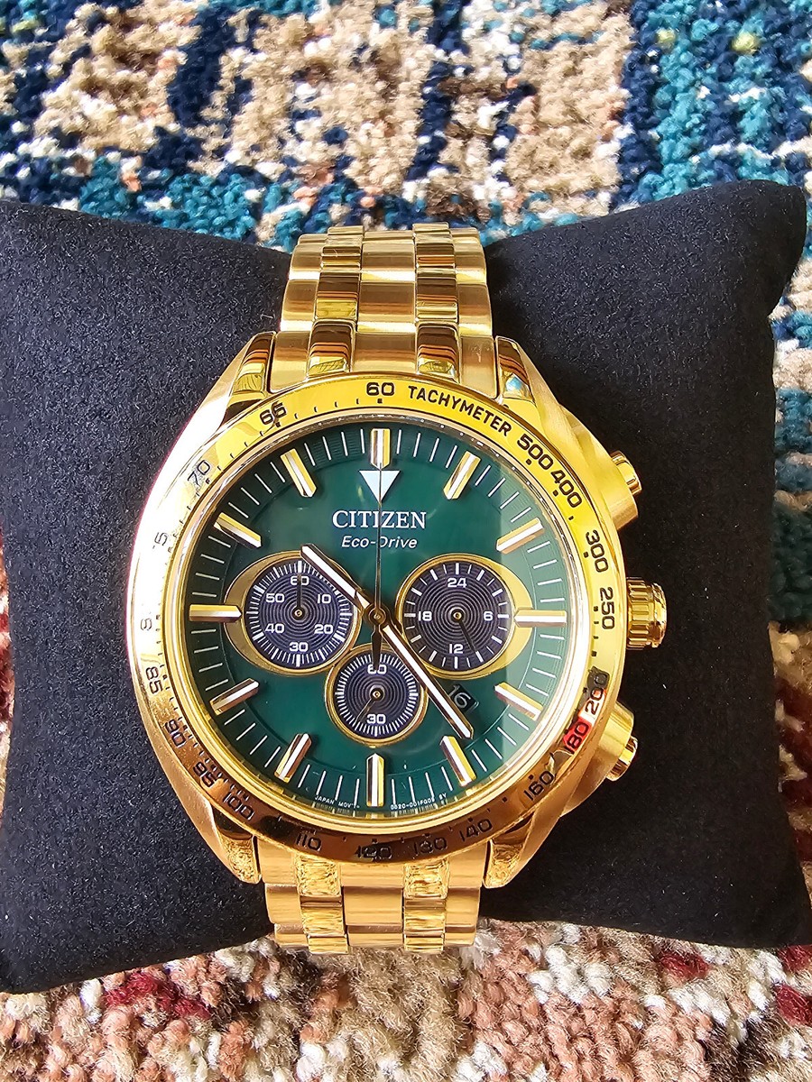 Citizen Green Dial Sapphire Crystal Chronograph Date Men's Citizen Green Dial Sapphire Crystal Chronograph Date Men's