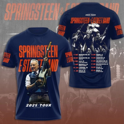 Bruce Springsteen And The E Street Band Tour 2025 3D T Shirt S-5XL