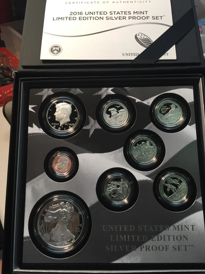 2016  8-PC Limited Edition Silver Proof Set w/ 2016W Silver Eagle (49,647minted) - Image 3 of 4